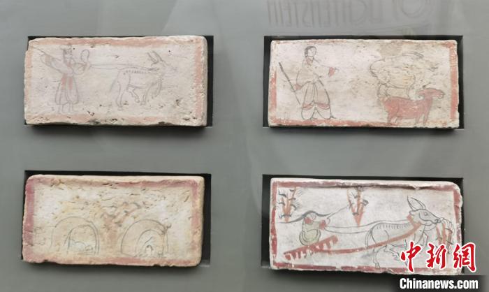 圖為嘉峪關(guān)長城博物館館藏文物魏晉墓彩繪畫像磚中豐富多彩的古代農(nóng)牧業(yè)生產(chǎn)活動(dòng)。(資料圖) 丁思 攝