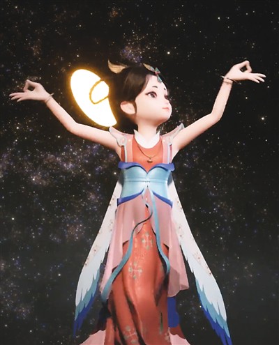 敦煌莫高窟官方虛擬形象“伽瑤”。