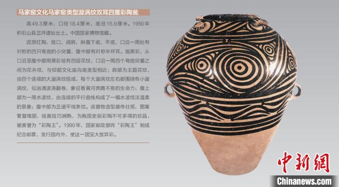 圖為“彩陶王”展板?！∨R夏州融媒體供圖