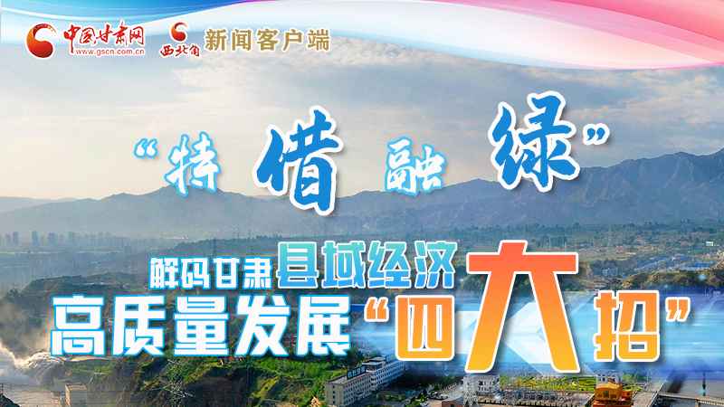 圖解|“特、借、融、綠”解碼甘肅縣域經(jīng)濟高質(zhì)量發(fā)展“四大招”