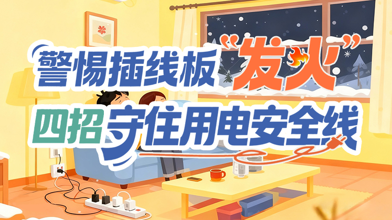長圖|警惕插線板“發(fā)火”！四招守住用電安全線